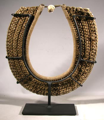 Papua New Guinea Cowry Shell Necklace Custom Display Stand - Back
