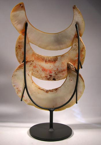 Papua New Guinea Kina Shell Custom Display Stand- back