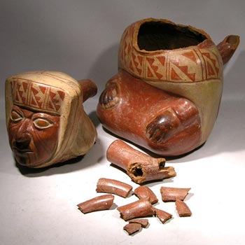 Moche Stirrup Vessel - Before