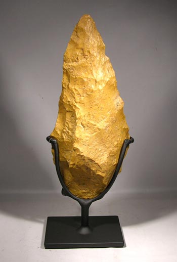 Stoneage Acheulean Handaxe Custom Display Stand- back