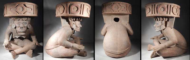 Pre-Columbian Teotihuacan Old Fire GOd Brazier Incensario