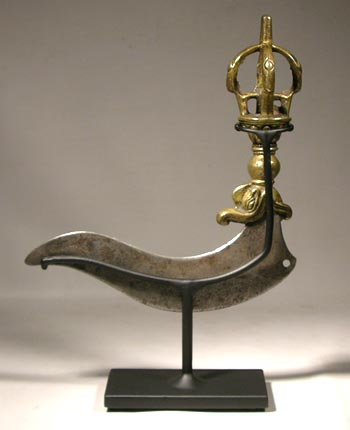 18th - 19th Century Tibetan Ritual Flaying Knife Custom Display Stand - Back