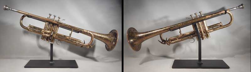 Antique Trumpet Custom Display Stand