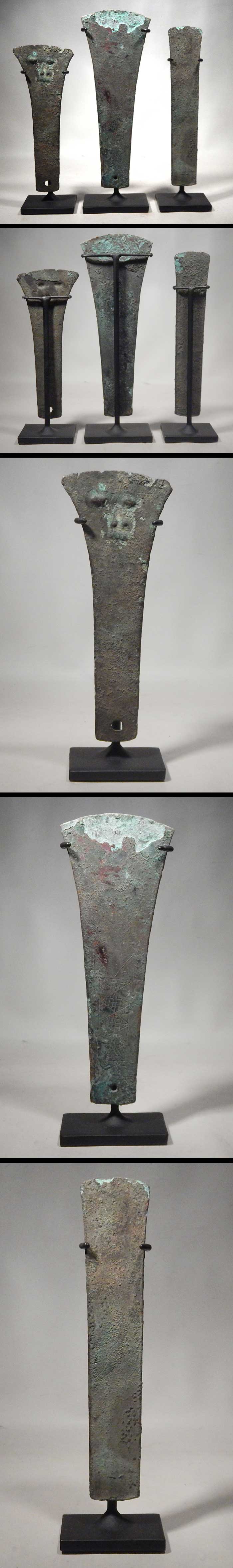 Pre-Columbian Peruvian Peru Tumi Ceremonial Copper Bronze Knives Blades