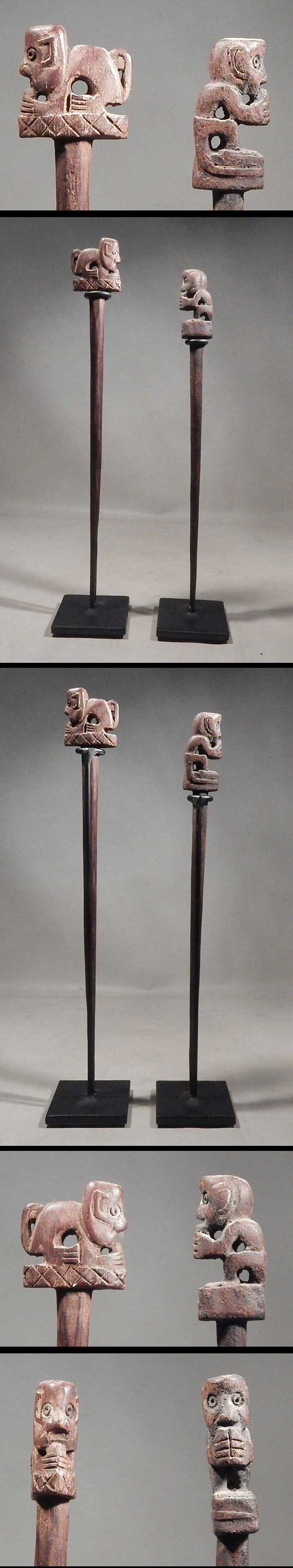 Pre-Columbian Peru Chimu Inca Wooden Wood Tutu Tupus Shawl Pins
