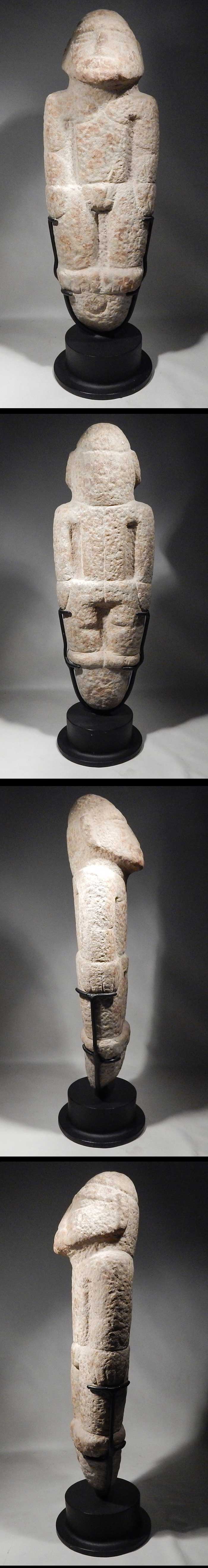Pre-Columbian Costa Rican Diquis Stone Peg Figure Carving