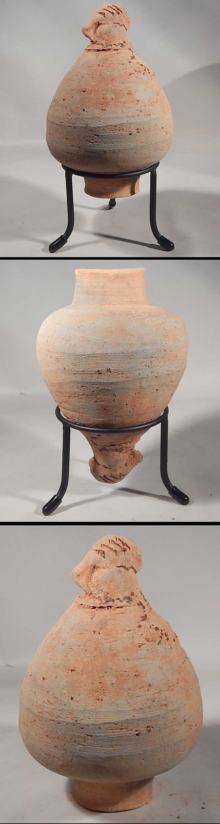 Han Dynasty Terracotta Pottery Lid Vase