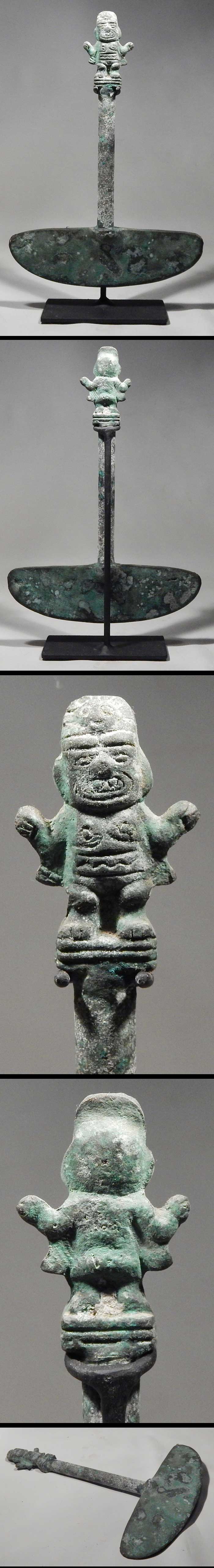 Pre-Columbian Inca Copper Bronze Tumi Knife Ancient Peru