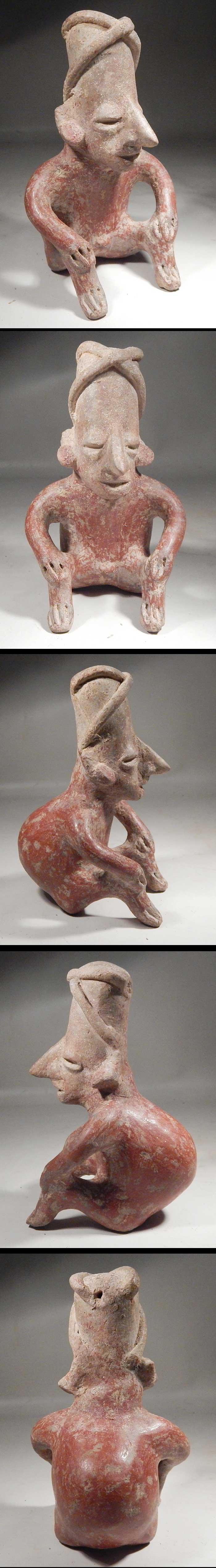 Pre-Columbian Jalisco Hunchback Sheepface Figure West Mexico