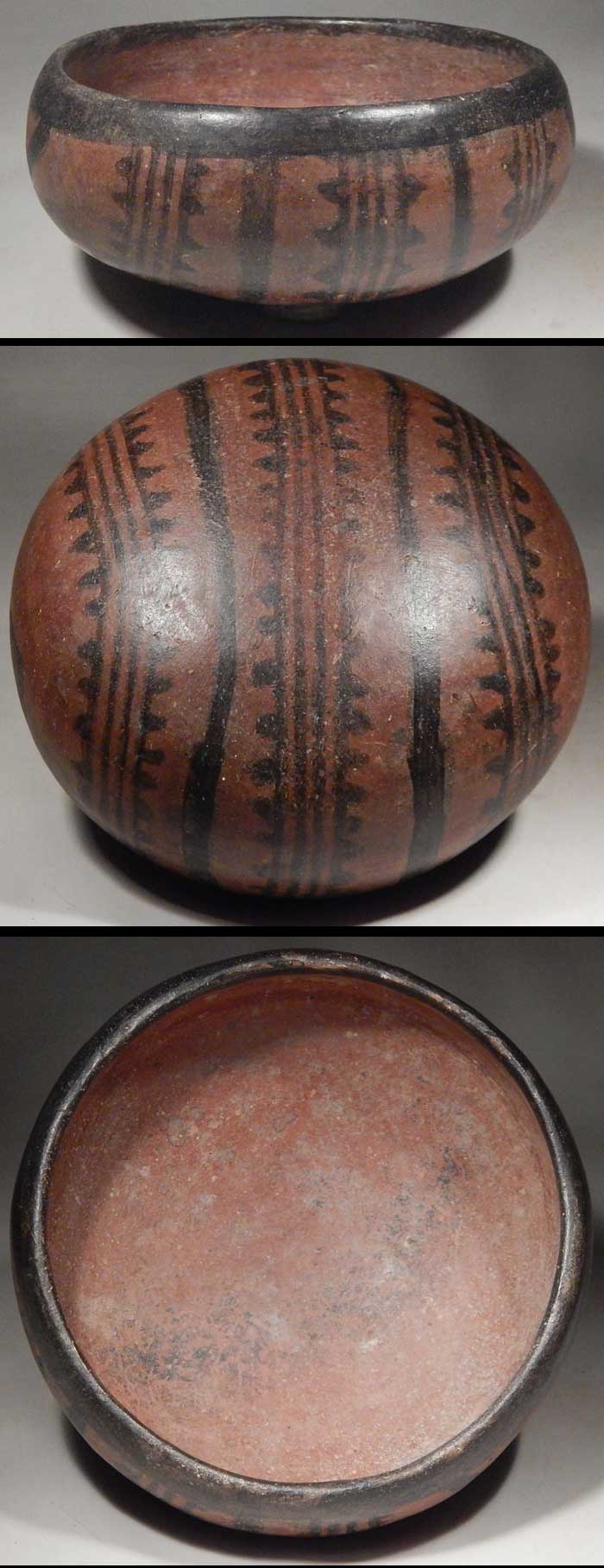 Pre-Columbian Narino Painted Bowl Colombia