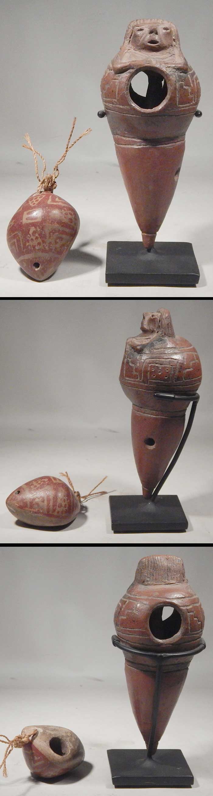 Pre-Columbian Narino Shell Whistle Ocarina