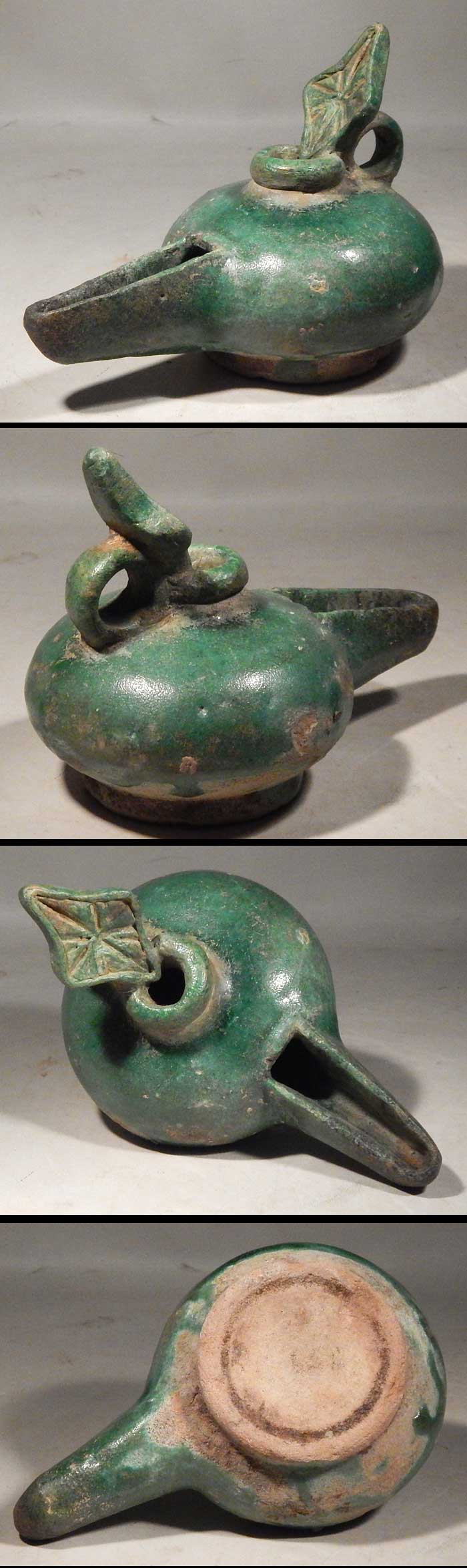Persian Seljuk Pottery Oil Lamp