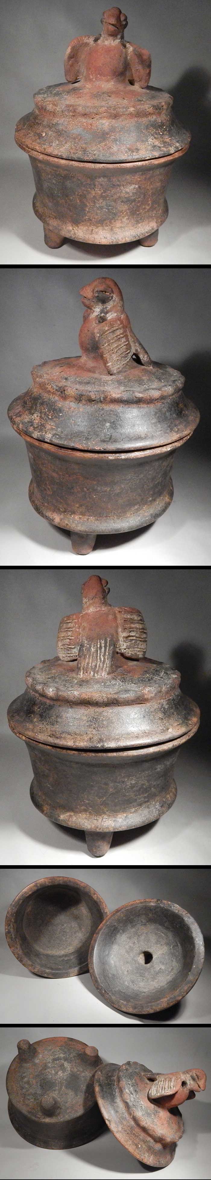 Pre-Columbian Maya Mayan Quiche Bird Incensario Tripod Vessel Bowl Guatemala