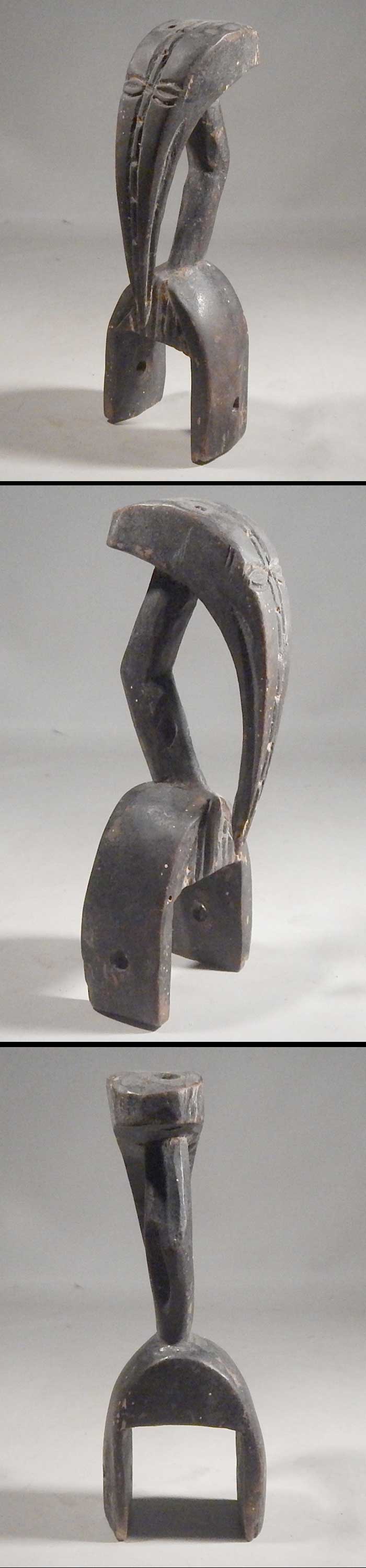 West African Senufo Heddle Pully Horn Bill