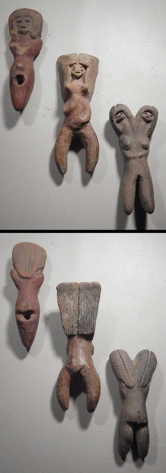 Ancient Pre-Columbian Vladivia Pottery Venus Figures Ecuador