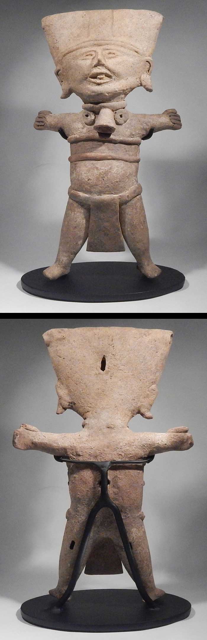 Pre-Columbian Veracruz Remojadas Standing Whistle Figure
